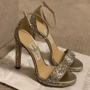 Jimmy Choo MISTY 120, CHAMPAGNE, Size 38. Brand new, never worn!